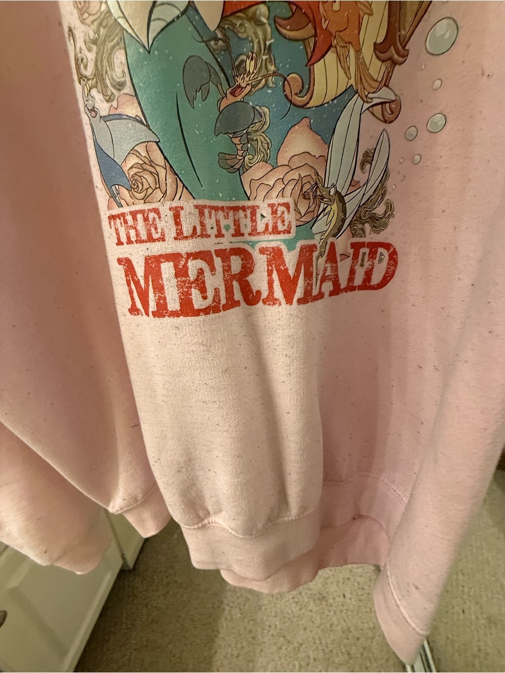 The Little Mermaid Ariel Pink Graphic Sweatshirt | Size L - Picture 6 of 7